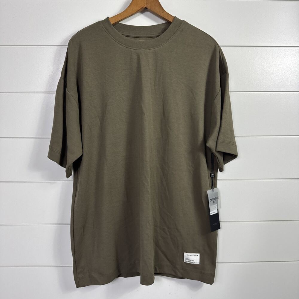 Reserved Supply Oversized Crewneck Tee Shirt Silver Sage Green sz M